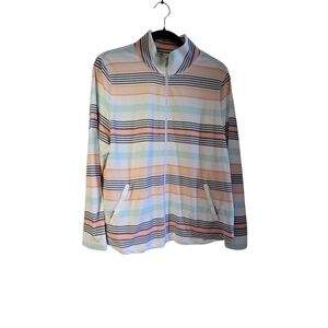 Talbots Womens Striped Multicolor Cotton Jacket